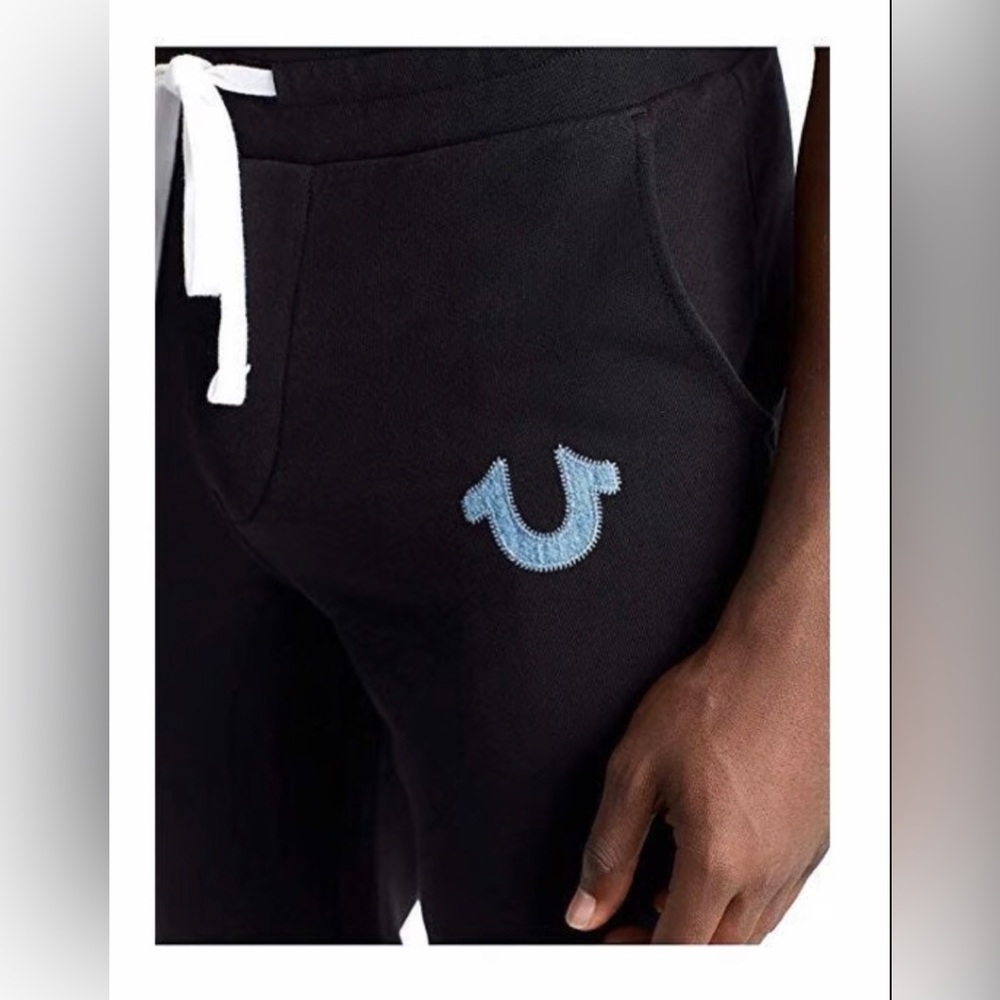 True Religion Black Drawstring Joggers Like New